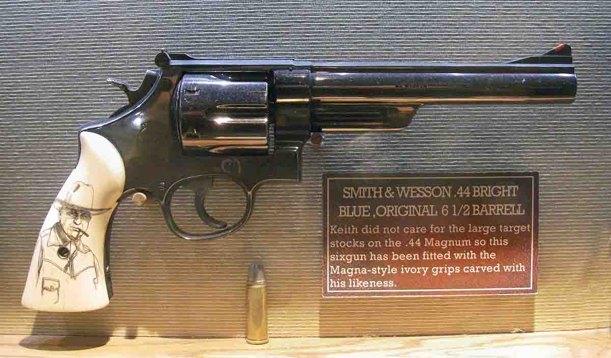 This was the third Smith & Wesson .44 Magnum produced, bearing serial number S147220, which was shipped to Keith in January 1956.